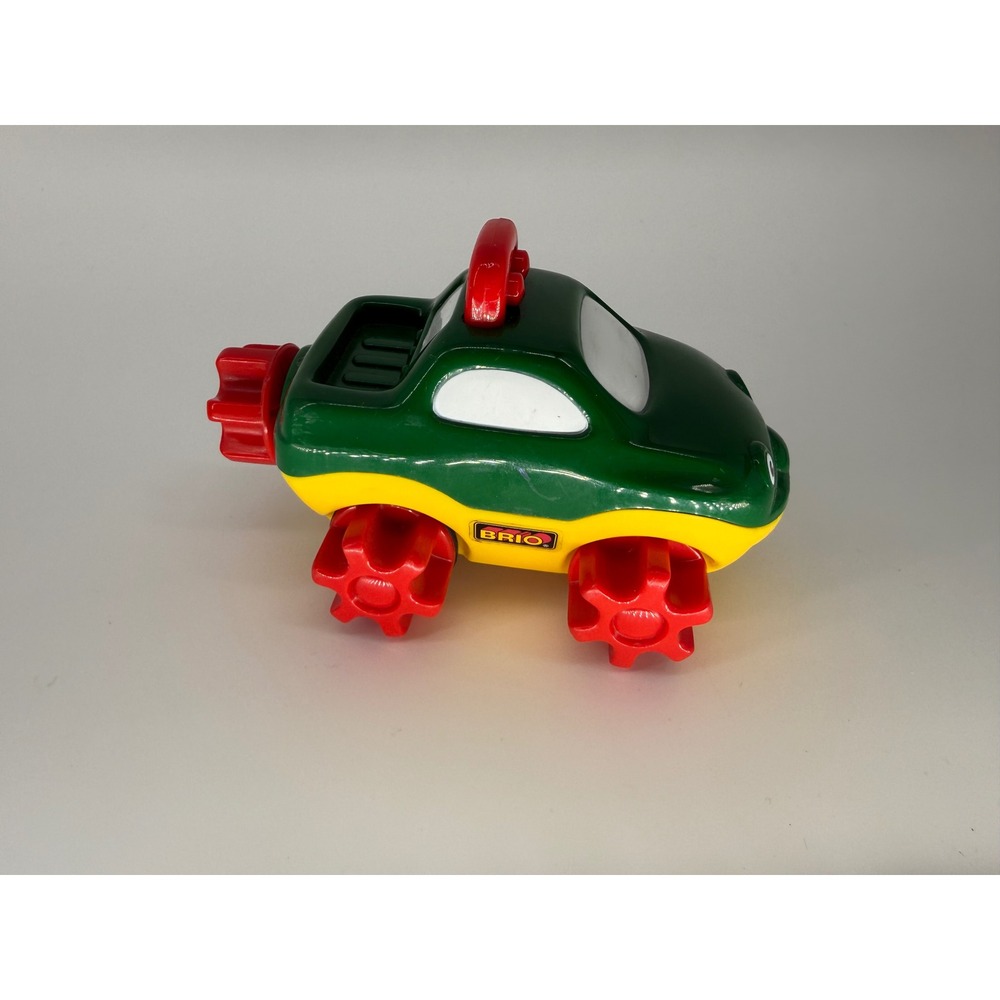 Vintage BRIO Amphibious Toy Car Green Plastic Rolling Propeller Toddler Vehicle - Picture 3 of 7
